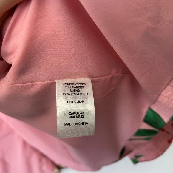 Rachel Zoe Pink Floral Tropical Blazer Jacket Women's Medium - Picture 10 of 11